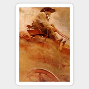 The Ore Wagon by NC Wyeth Sticker